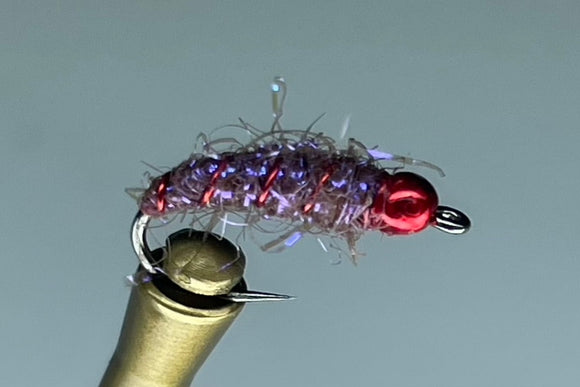 PURPLE WEIGHT FLY (RED BEAD)