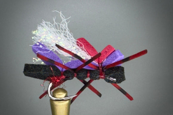 STONED HOPPER (PURPLE ON BLACK/RED LEG)