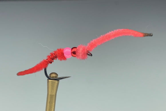 TWO TONE COLLARED WORM (BUBBLE GUM PINK/RED)