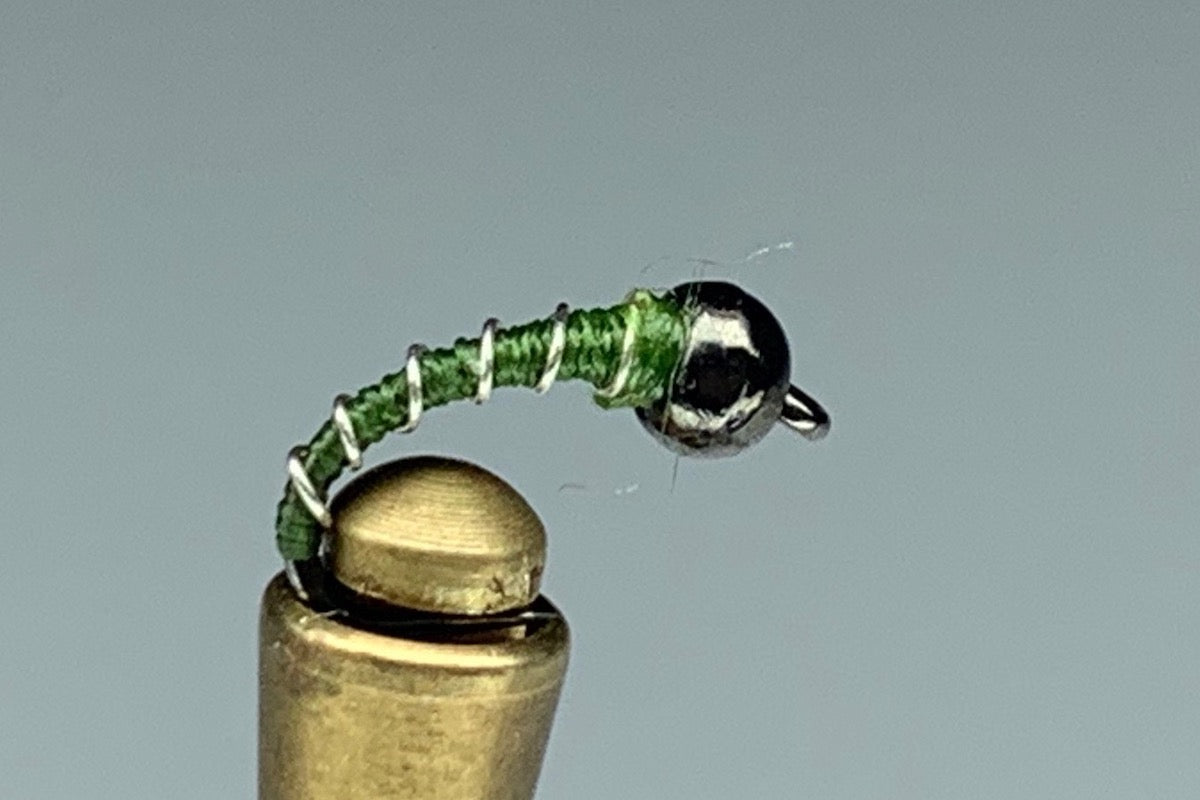 ZEBRA MIDGE - BLACK HEAD (OLIVE/SILVER RIB) *TUNGSTEN*