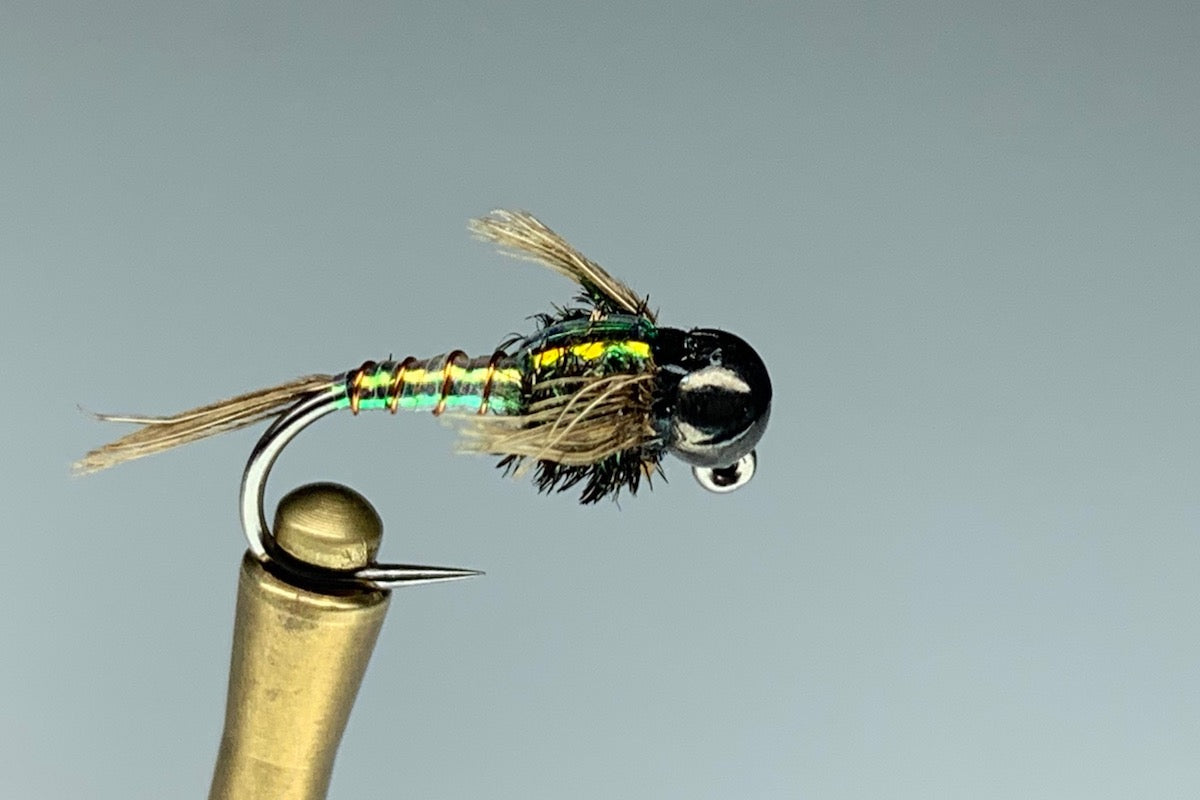 GREEN LIGHTNING JIG (BLACK BEAD) *TUNGSTEN*