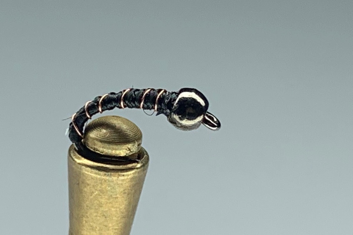 ZEBRA MIDGE - BLACK HEAD (BLACK/COPPER RIB) *TUNGSTEN*